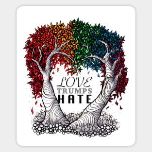 Love trumps hate Sticker